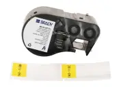 Brady M4-51-427-YL Self-laminating Vinyl Wrap Around Labels With Ribbon For
