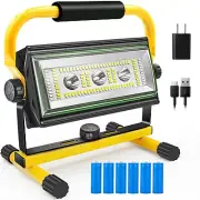 SYLSTAR Rechargeable Work Light with Detachable Battery, 80W 7000LM LED Work ...