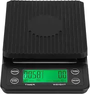 Digital Coffee Scale with LCD Timer - Kitchen Food Weighing Scale for Espresso Enthusiasts and Home Baristas