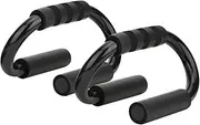2Pcs S shape Push Up Bar Bracket Chest Muscles Foam Exercise Training Indoor Fitness Equipment Black