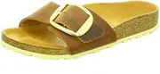 [Birkenstock] Madrid Big Buckle Oiled Leather Narrow Sandals 9 B(M) US Women / 7 D(M) US Cognac