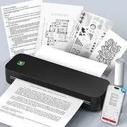 A4 Portable Thermal Printer Inkless Bluetooth Tattoo Printer Compatible with Android & iOS with Computer, Tattoo Thermocopier for Travel, Work and Home
