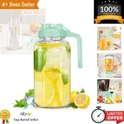 Glass Pitchers with Handle and Lid, 2 Quart/64oz Breast Milk Pitcher, Wide Mo...