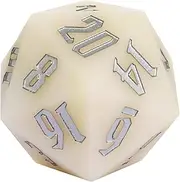 Silicone 55mm D20, Light Changing Colors Large D20 Single 20 Sided DND Dice, D20 Giant Polyhedral Dice with Dice Gift Box for Dungeons and Dragons MTG Table Games(Red Yellow Blue/Silver)