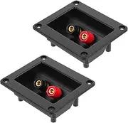 jojofuny Abs Material Speaker Box Terminal Cup 2pcs Speaker Terminal Plate Binding Posts for Subwoofer