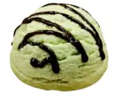Display Faux Food Prop Mint Ice Cream Scoop With Chocolate Drizzle