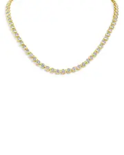 Cz By Kenneth Jay Lane Round Bezel Set Tennis Necklace, 16