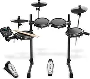 Alesis Drums Turbo Mesh Electric Drum Kit - Electronic Drum Set with Quiet Mesh Drum Pads, 100+ Sounds, Drum Sticks, Connection Cables and Lessons