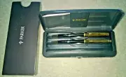 Parker Ball Ballpoint Pen & Mechanical Pencil set slip & hard push button case