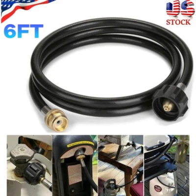 6 Feet QCC Propane Adapter Hose 1 lb to 20 lb Converter for Weber Q Gas Grill US