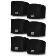 Acoustic Audio AA321B Indoor Mount Black Speakers 1200W 3 Pair Pack AA321B-3Pr