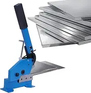 Manual Metal Shear Steel Cutter 125mm Industrial Cutting Bench Mounted Hand Shear Adjustable Clamp Metal Cutting Guillotine Scissor Cutter Sheet Metal Guillotine Tool