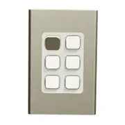 Clipsal Iconic STYL S3046C-CE - 6 Gang Switch Cover Plate - Crowne - (Skin Only)