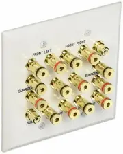 7.2 7.1 Surround Sound Home Theater Speaker Wire Wall Plate Face Plate RCA LFE
