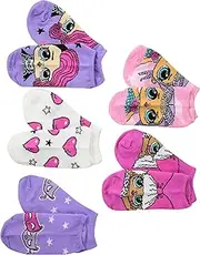 [L.O.L. Surprise!] Girls' Big 5 Pack No Show, Fits Sock Size 6-8.5 fits Shoe Size 7.5-3.5