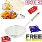 Kitchen Utensil Stainless Steel Mesh Strainer Ladle Spider Skimmer Fry Spoon DS