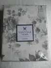 Vantona England Sheet Set Marie Grey Floral Roses Queen 100% Cotton Percale