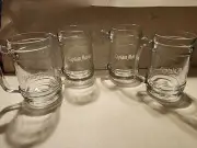 4 NEW Captain Morgan Rum Embossed Glass Tankard/ Mugs
