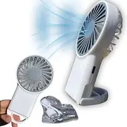 Portable USB Rechargeable Mini Fan with Long-Lasting Battery - Quiet, Lightweight, and Powerful Cooling with 3-Speed Adjustable Airflow, Ideal for Travel, Office, Home, Outdoor Activities & Camping