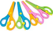 LOVESTOWN Toddler Safety Scissors, 4 PCS Blunt Tip Scissor Skills Preschool Training for Kids & Children, Anti-Pinch Design, Child Hand-Eye Coordination Development, Playdough Tools Cutting Activity