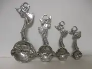New La Cucina 4Pc Measuring Spoon Set Silver-Tone Guardian Angel Tablespoon