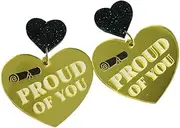 [A-yeite] Graduation Star Heart Cap Shape Acrylic Dangle Earrings Shining Tassel Drop Earrrings for Women Girls Jewelry High School College Graduation Gift