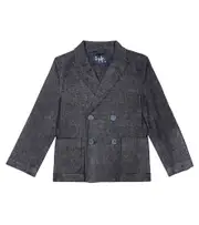 [Il Gufo] Il Gufo Double-breasted denim blazer Y 12 blue