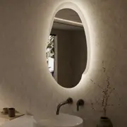 530/1100/1300mm Aulic Evanston Matt White Acrylic Edge LED Mirror