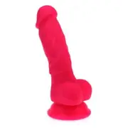SensaPlay™ SP-100 Large Silicone Veined Dildo with Suction Base - Arousing Pink