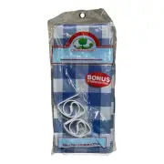 Table Cloth 52”X70”Plastic With 4 CLIPS The Great Outdoors Blue Checkers Picnic