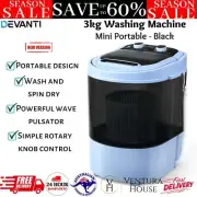 Devanti 3KG Mini Portable Washing Machine Mini Compact Caravan Camping Washer