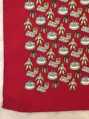 CHOPARD RED "HAPPY BIRTHDAY" SILK SCARF - REAL CUTE - BNIB!!!