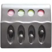 Waterproof Marine 4 position rubber booted switch panel