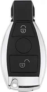 eMagTech 2 Button Remote Key Shell Replacement Compatible with Mercedes Benz A-Class (W169) B (W245) C/CL/CLK Car Key Fob Case Plastic