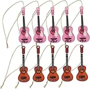 Christmas Guitar Decor Miniature Guitar Decor for Party Home Decor 10pcs Set