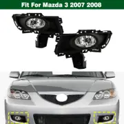 Front Bumper Fog Lights Lamp w/Cover + Switch + Wire Set For Mazda 3 2007 2008 (for: Mazda)