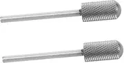 VALICLUD 2pcs Nail Polisher Drill Bits Gel Polish Remover Drill Bit Nail Grinding Head Cuticle Clean Nail Drill Bit Drill Nail Bits Nail Prep Drill Bit Small Mandrel Nail Bit Plastic Silver
