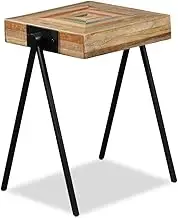 Side Table Solid Reclaimed Teak Rustic Furniture Home Decor Living Room