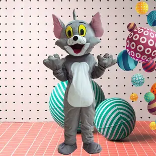 新湯姆貓杰瑞鼠行走卡通人偶服裝COSPLAY貓和老鼠人穿頭套玩偶服