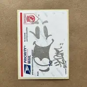 Sket One Signed Sketch Usps Priority 228 Sticker Label Graffiti Art Handstyle