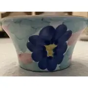 Pier 1 Bowl Hand Painted 4.25” Dip Nut Candy Dish Planter Pot Votive Holder