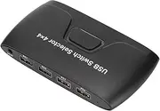 USB Switch Selector 4 Port, KVM Switch Support Sharing Keyboard, Mouse, Printer, Plug and Play, with Indicator Lights, Compatible for