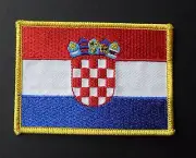 CROATIA INTERNATIONAL WORLD COUNTRY FLAG EMBROIDERED PATCH 2.3 X 3.5 INCHES