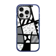 iPhone 16 Pro Impact Case MagSafe Compatible BLACK LANDSCAPE BY ROMERO BRITTO
