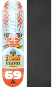 Pylon Skateboards Stupid Fast 8.5" Skateboard Deck + griptape