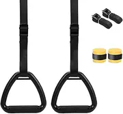2 Pack Sport Hanging Rings Set,Sport Gymnastic Rings,Adjustable Pull Ups Straps,Pull Up Exercise Rings,Training Fitness Equipment,for Strength Training,Pull-Ups,Dips