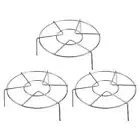 3pcs Steam Rack 7.1" Dia Metal Trivets for Cooker Silver (2.8" Tall)