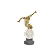 Decorative Figure Dkd Home Decor Crystal Golden Resin Men 28 x 12 x 38 Cm