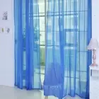 1 PCS Color Tulle Door Window Curtain Drape Panel Sheer Scarf Valances