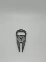 Golf Divot Repair Tool And Bottle Opener With Magnetic Ball Marker Initial "Y"